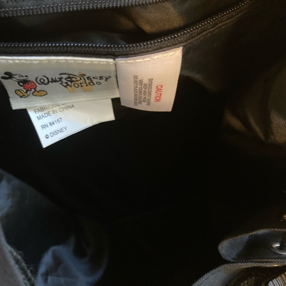 Walt Disney World Backpack Embroidered Book Bag Backpack Drawstring Tote Black - Picture 7 of 8